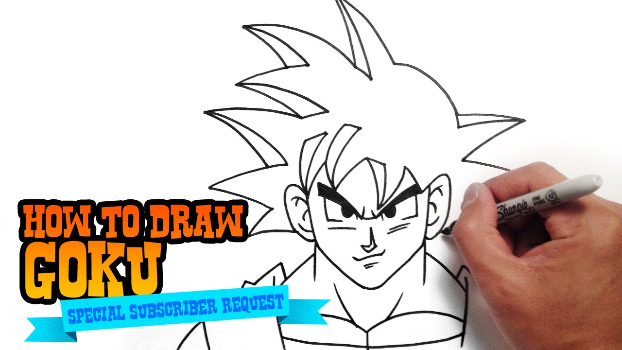 How To Draw Goku From Dragon Ball - Step By Step Video