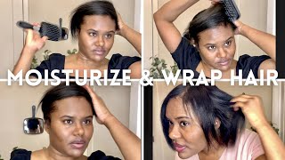 How to wrap your hair - relaxed hair (night time routine)