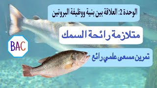 متلازمة رائحة السمك🔥 تمرين ممتاز حول الوحدة 2 العلاقة بين بنية ووظيفة البروتين✋ بكالوريا