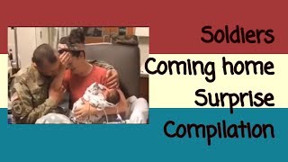 Soldiers Coming home surprise compilation *TISSUE WARNING*
