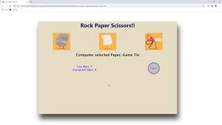 Build Rock,Paper,Scissors using basic HTML CSS Javascript