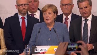 German Chancellor Merkel on Winning the Election