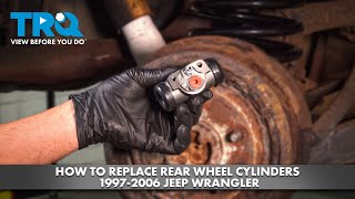 How to Replace Rear Wheel Cylinders 1997-2006 Jeep Wrangler