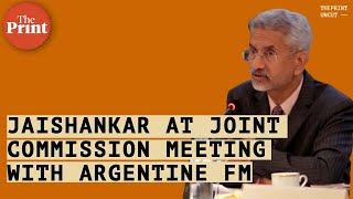 Jaishankar co-chairs Joint Commission Meeting with Argentina FM, discusses strategic sectors