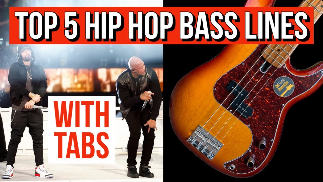 Best 5 Hip Hop Bass Lines - Playalong (with Bass Tabs) - YouTube