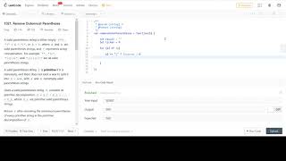 LeetCode 1021. Remove Outermost Parentheses JavaScript Solution