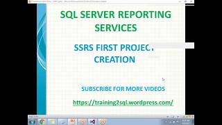 02 SSRS FIRST PROJECT CREATION | SSRS Project for Beginners