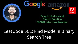 Solving LeetCode 501: Find Mode in Binary Search Tree | In-order traversal