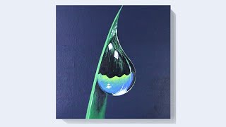 EASY WATER DROP ACRYLIC PAINTING TUTORIAL FOR BEGINNERS | PAINTING FOR BEGINNERS | RELAXING #110