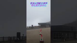 雪の舞う筑波山