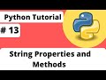 #13 String Properties and Methods in Python | Python Tutorial For Beginner