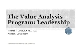 Value Analysis Program: Part 7