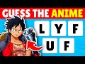 Guess the ANIME by its Scrambled Name 🏴‍☠️🤔 | MANGA Quiz