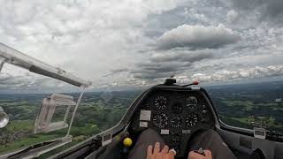 Winch launch \u0026 short circuit with a glider: one of the trickiest and shortest airfields in Germany