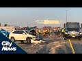 Shocking footage of minor crash turned major on the 401