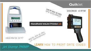 Best By Date Stamp JetStamp 790MP QuickJet Handheld Inkjet Printer How to Print Expiration Date