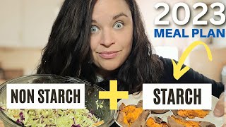 my EXACT simple meal plan for VEGAN WEIGHT LOSS 2023 + my dinner (-10 POUNDS DOWN!) /starch solution