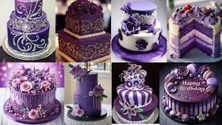 Purple themed Cake art Design | Purple Cake Decoration