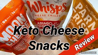 Which Cheese Crisp is Crispiest? Keto Cheese Snacks - Moon Cheese, Whisps, Parm Crisps (Keto Diet)