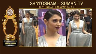 Best Actress Tamanna Bhatia Santhosham SumanTV Awards 2021 || #SantoshamAwards2021