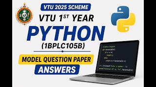 VTU Python Model Question Paper Answers (1BPLC105B) | 2025 Scheme | First Year Engineering