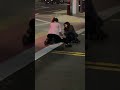 Lady gets hit by crazy old lady almost dies in longbeach