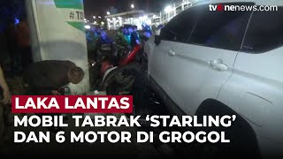 Kecelakaan di Grogol Petamburan, Mobil Tabrak 6 Motor dan Pedagang Kopi | OneNews Update