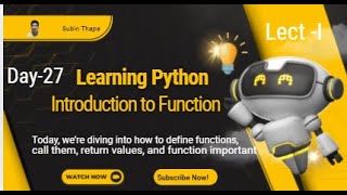 Day 27 – Function Lecture I | Master Python Functions from Scratch