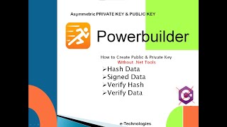 Creating Secure Public and Private Keys in Appeon Powerbuilder Without Snap Development ,.Net Tools