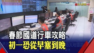 春節連假閃車潮避5地雷路段!初一上看122百萬車公里 初二南下最塞│非凡新聞│20200124