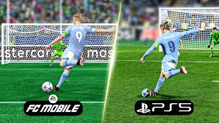 EA Sports FC 24 Mobile vs PS5 Comparison - Gameplay, Graphics, Goals, Celebrations and more!
