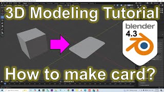 How to make a card shape - Blender Tutorial #Blender #3dmodeling #card #tutorial #bevel