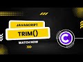 trim method in javascript | javascript string concatination | javascript string tutorial in tamil.