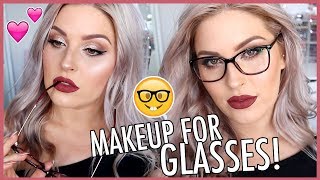 MAKEUP FOR GLASSES \u0026 Hacks 🤓💕 5 Pairs Of GLASSES Try On 💬