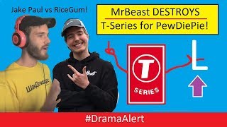 Mr Beast DESTROYS T-Series for PewDiePie! #DramaAlert Jake Paul vs RiceGum! ETIKA!
