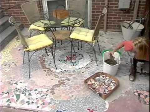 How to Make a Recycled Tile Mosaic Patio How to Make a Recycled Tile Mosaic Patio