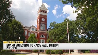 Clemson University to freeze undergraduate tuition for second year