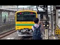 【gv e197系 報道陣向け公開に伴う返却回送】gv e197系ts01編成（フル編成）がハイビームにしながら大宮駅7番線を発車するシーン（回9943d）2022.5.28