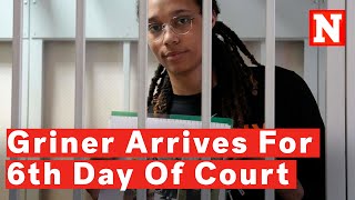 WNBA Star Brittney Griner Arrives In Court For 6th Day Of Russian Drug Trial