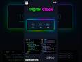 Digital clock using html css javascript | digital clock #digitalclock #clock #html #css #javascript