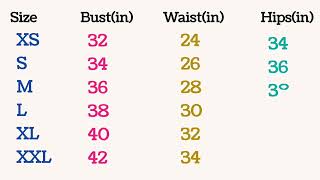 Zudio women kurti Size chart | Zudio girls Top Size Chart | Zudio kurti Size Chart |Tunic Size chart