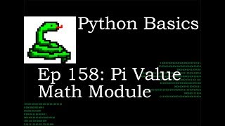 Python Basics Math Module Pi Value
