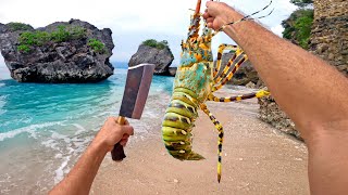 Solo Survival LOBSTER Catch n Cook (No Water, No Food)