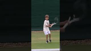 Cutest thing Twitter goes crazy watching Novak Djokovic & son Stefan practice together at Wimbledon