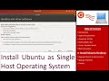 Install Ubuntu as a Single Host Operating System - Ubuntu Installation Tutorial # 09