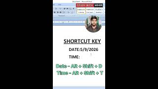 Current date time in MS Word using keyboard shortcuts keys.