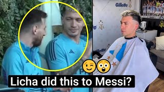 Lisandro Martinez winking at Messi and Martinez message to Maguire