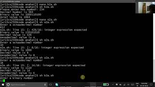 Unix and Linux Lab-Ex. No. 4 BASE CONVERSION
