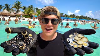 MEXICO'S BUSIEST BEACH! I Found 16 Rings, Earrings, Chains & MORE with my Metal