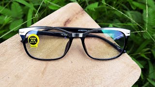 Frame Kacamata Minus Model Korea Unisex Kotak Oval Premium ROPM AN39 Blue Dark